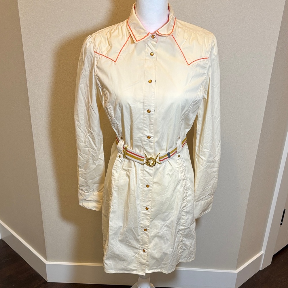 Pepe Jeans Cream Long Sleeve Dress